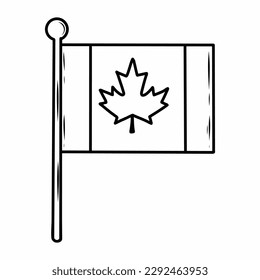 Flag canada vector doodle illustration hand àààààààààªàààà àààààààààààªààààà