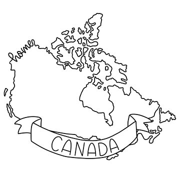 Canada home country map outline sticker for sale by sofiasava
