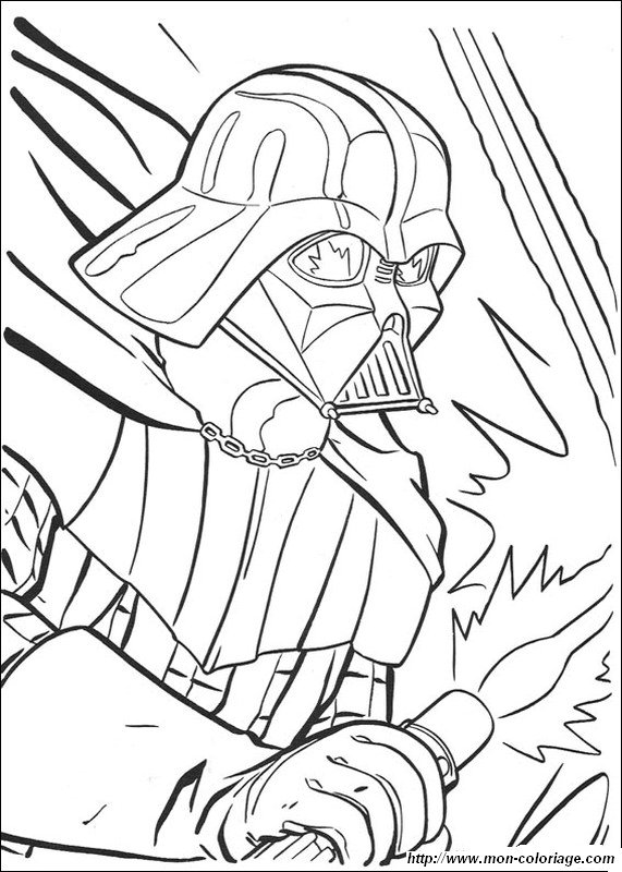 Coloring star wars page darth vader to print out or color online