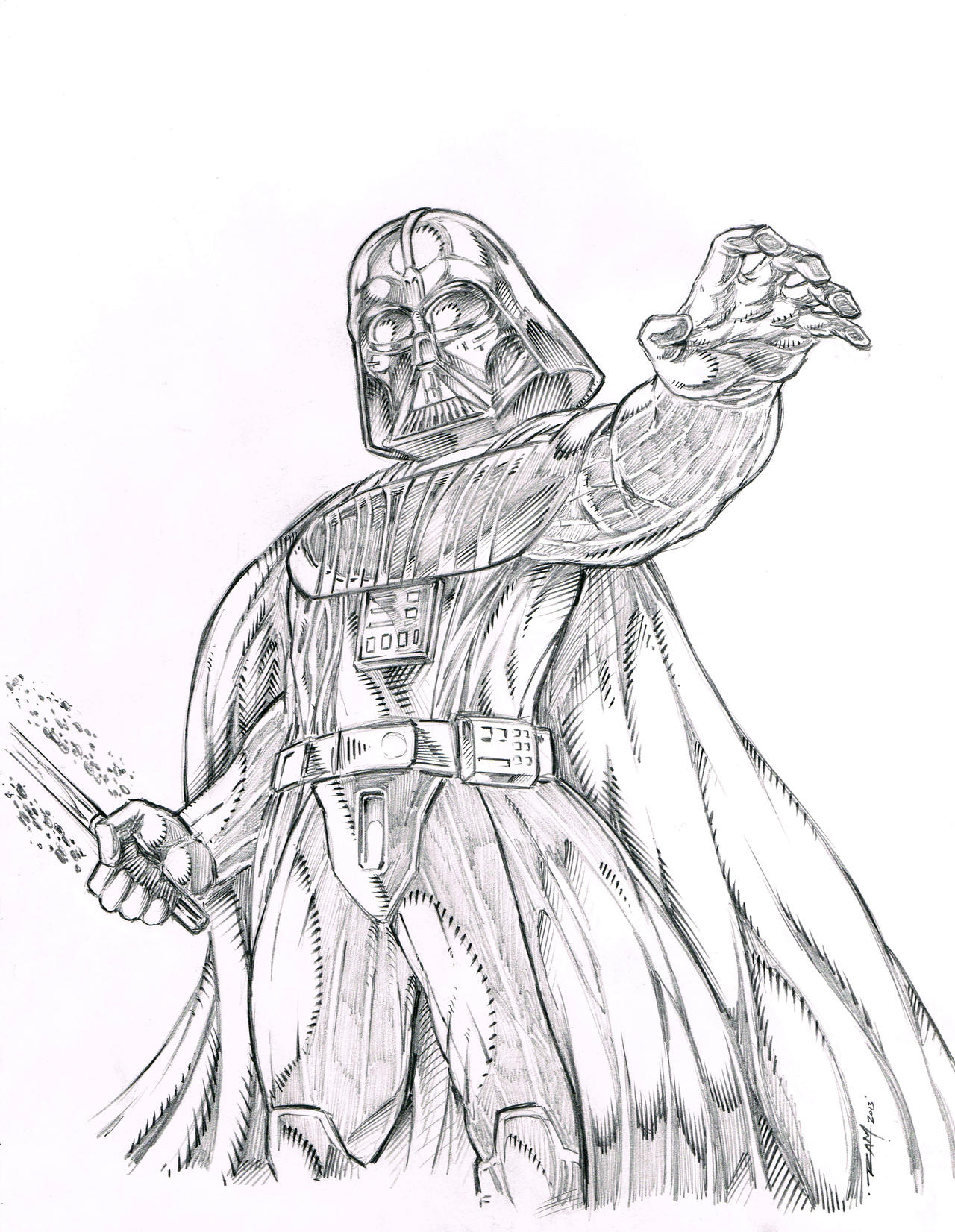 Darth vader sketch by ram by robertmarzullo on