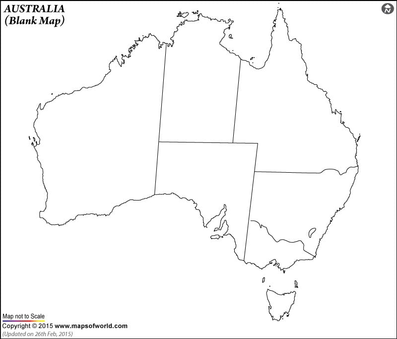 Blank map of australia outline map of australia