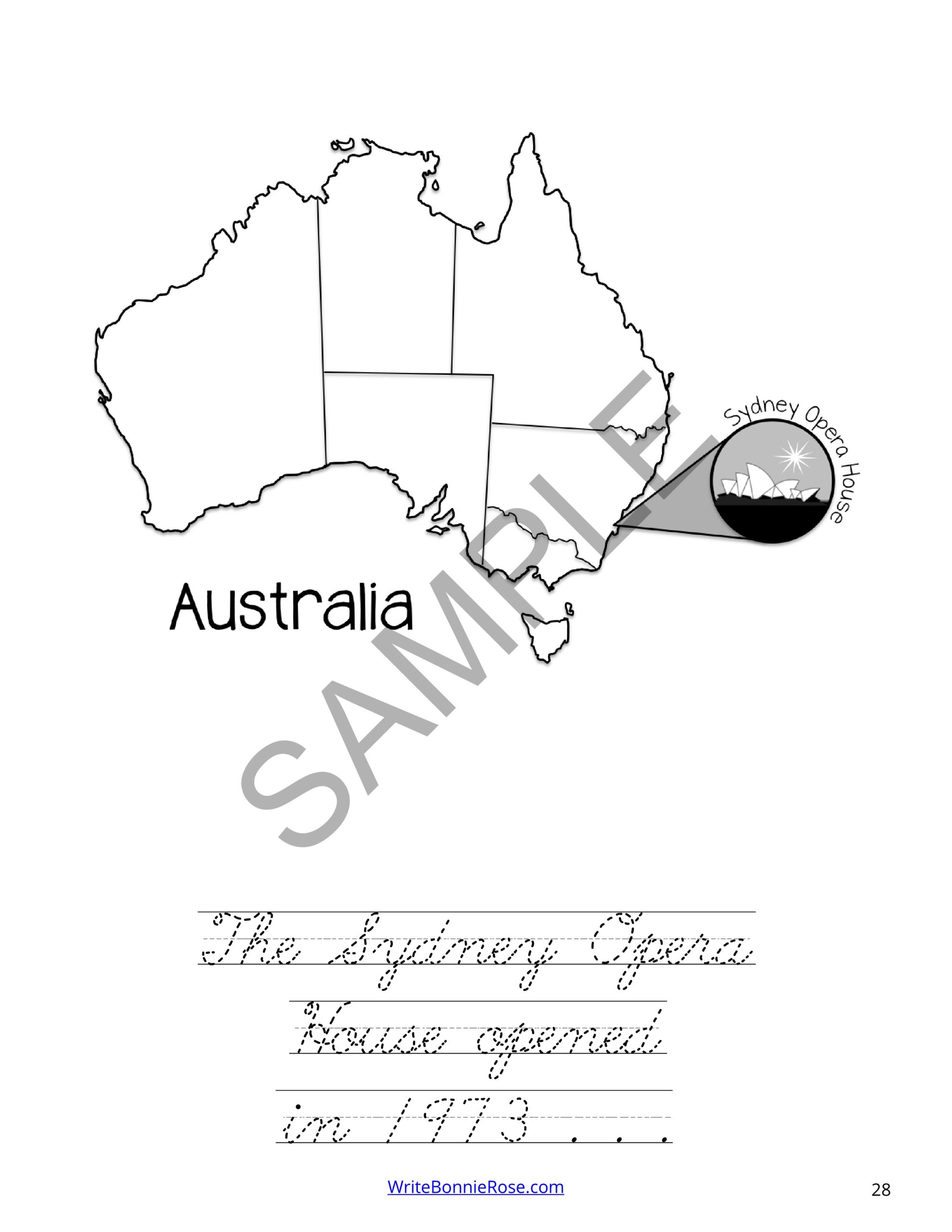 Symbols of australia coloring book