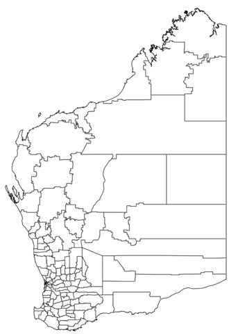 Outline map of western australia with regions coloring page free printable coloring pages