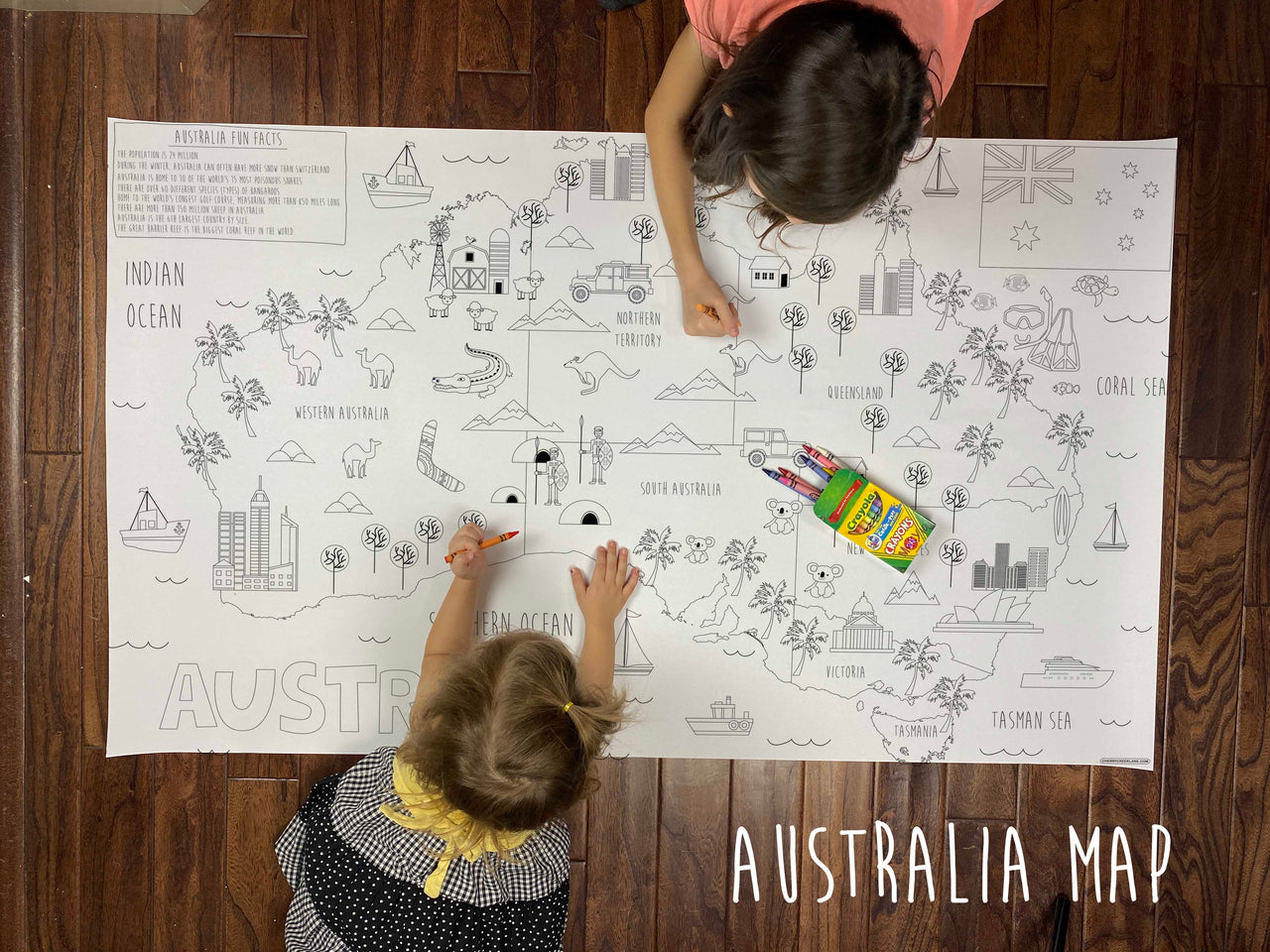 Australia map coloring sheet â