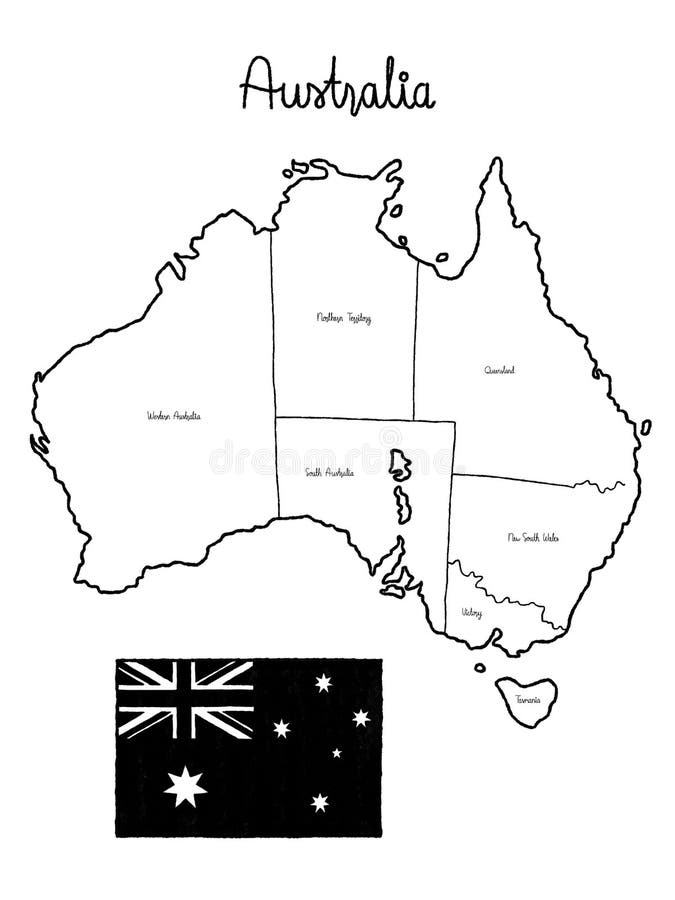 Cartoon australia map outline stock illustrations â cartoon australia map outline stock illustrations vectors clipart
