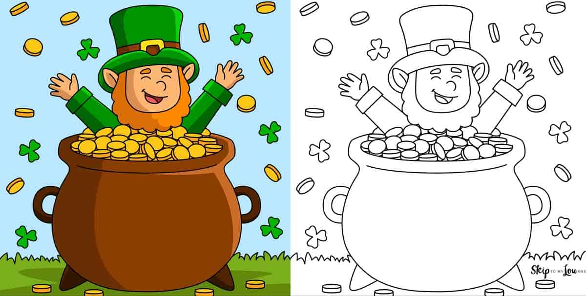 Leprechaun coloring pages skip to my lou