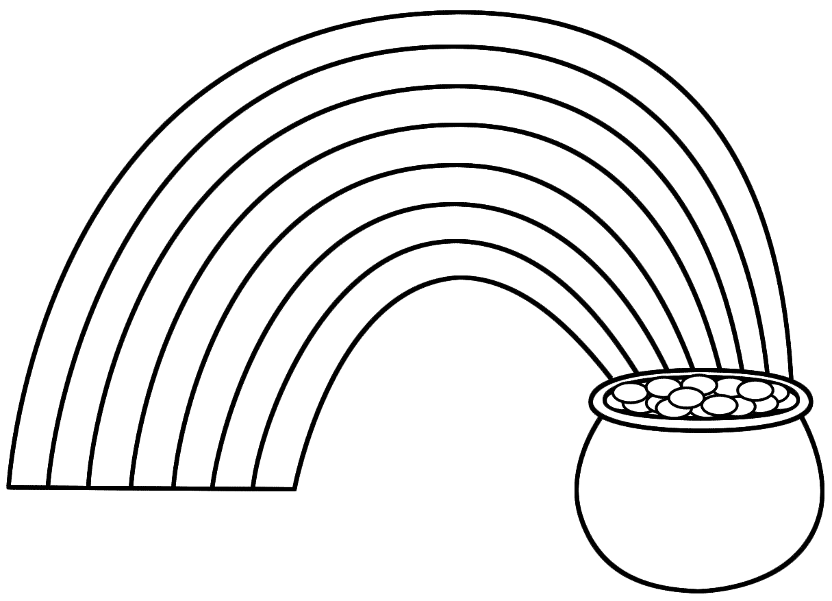 Pot of gold coloring pages