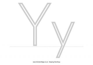 Letter y louring pages