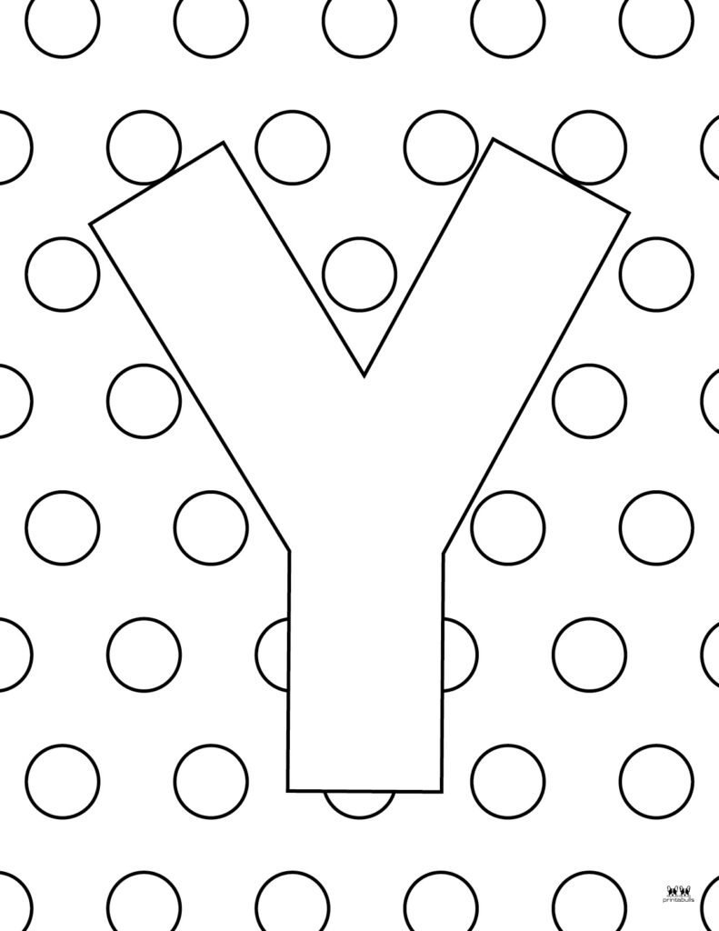 Letter y coloring pages