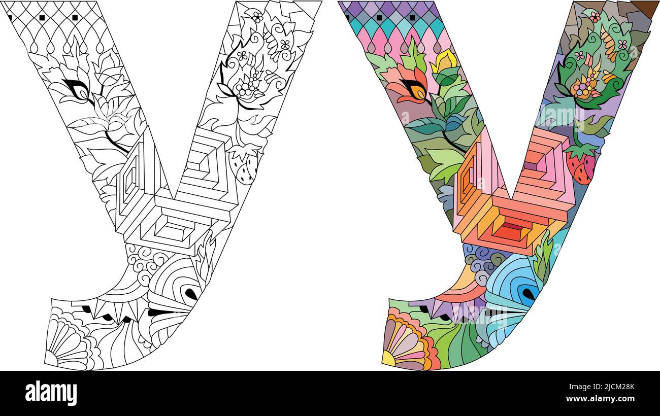 Alphabet coloring pages hi