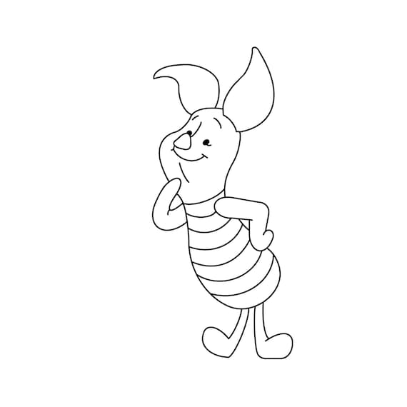 Piglet winnie the pooh digital files svgpdfpngjpeg files winnie the pooh coloring pages