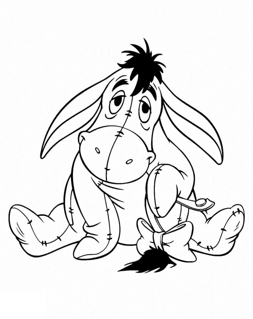 Eeyore from winnie the pooh coloring page