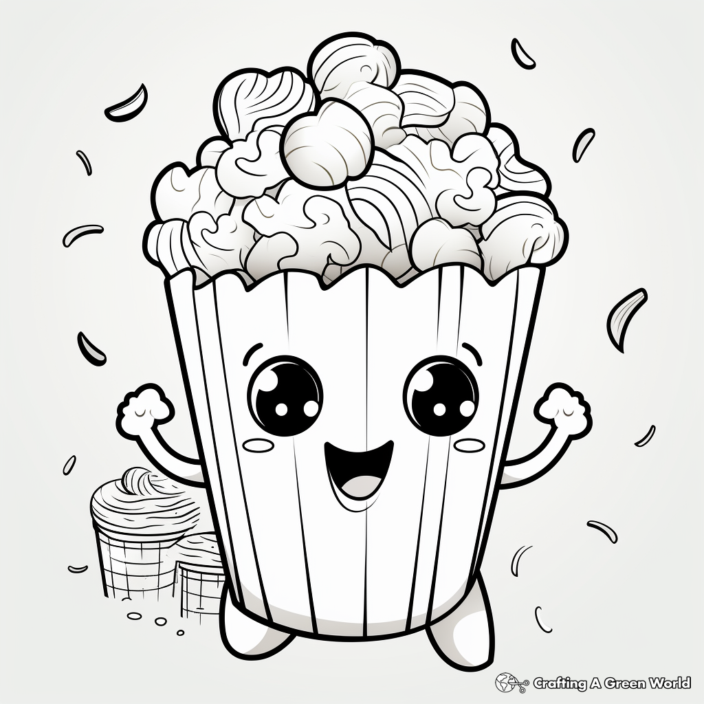 Popcorn coloring pages