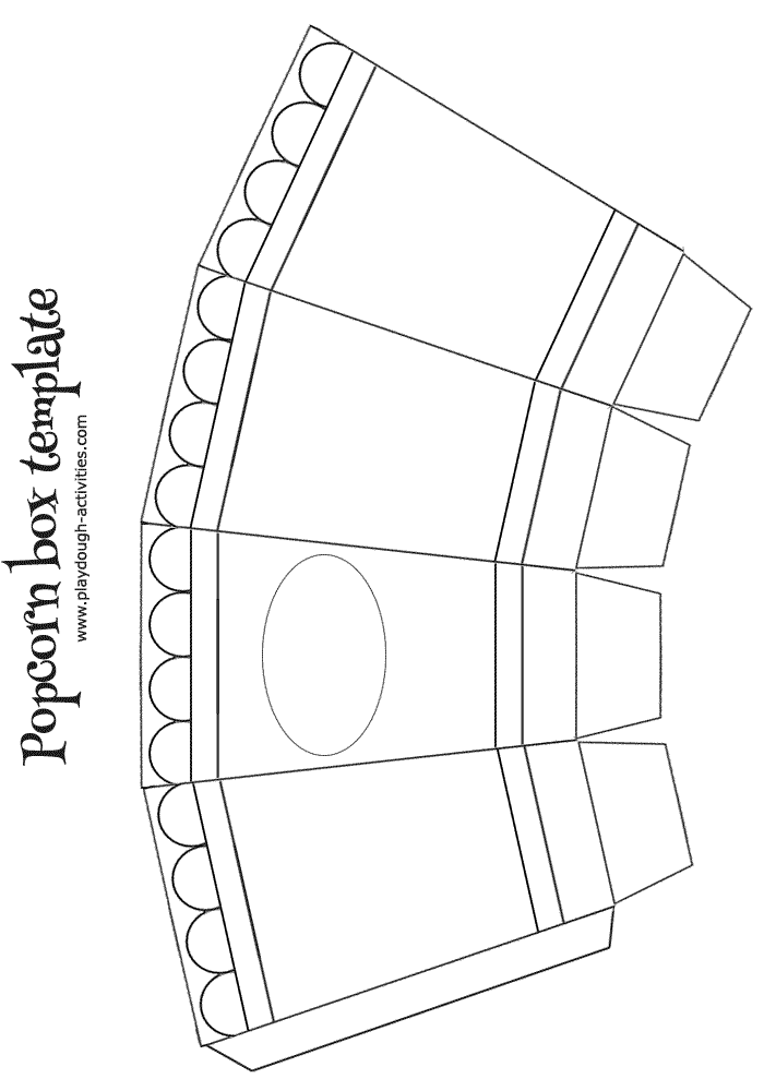 Popcorn box outline template