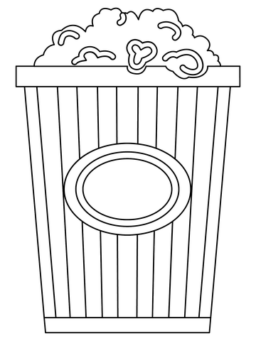 Popcorn coloring page free printable coloring pages