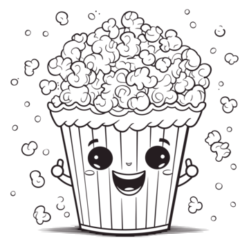Popcorn bucket coloring pages fun cartoon popcorn outline sketch drawing vector car drawing cartoon drawing wing drawing png and vector with transparent background for free download