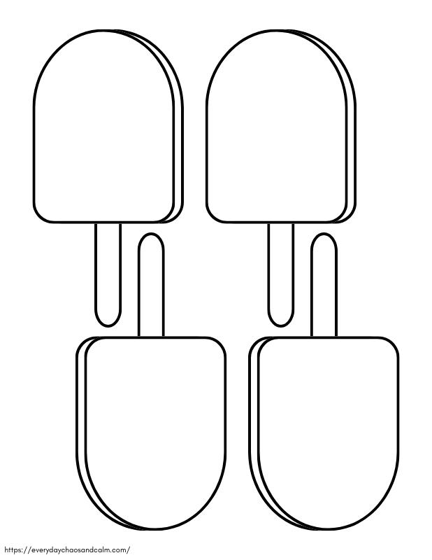 Free printable popsicle template