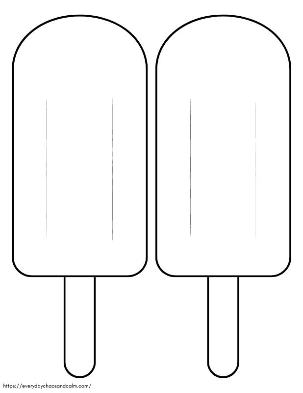 Free printable popsicle template