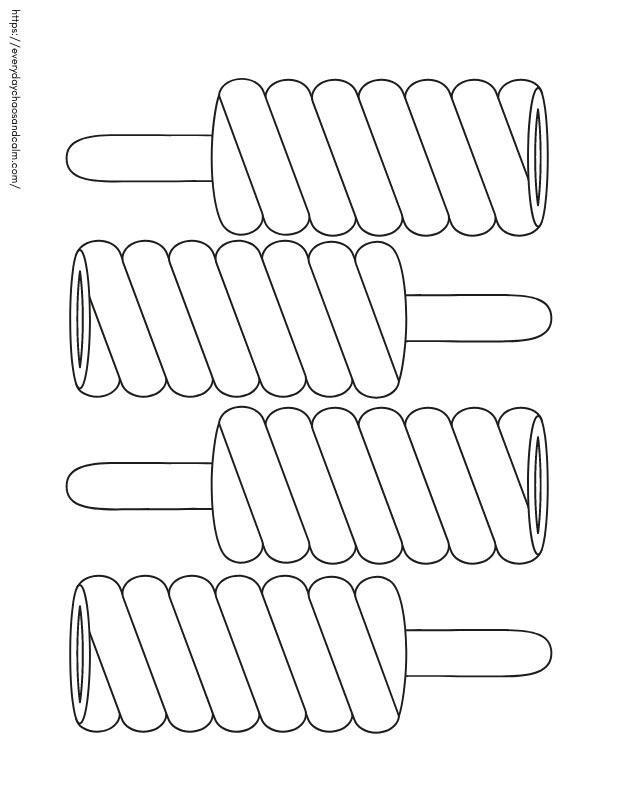 Free printable popsicle template