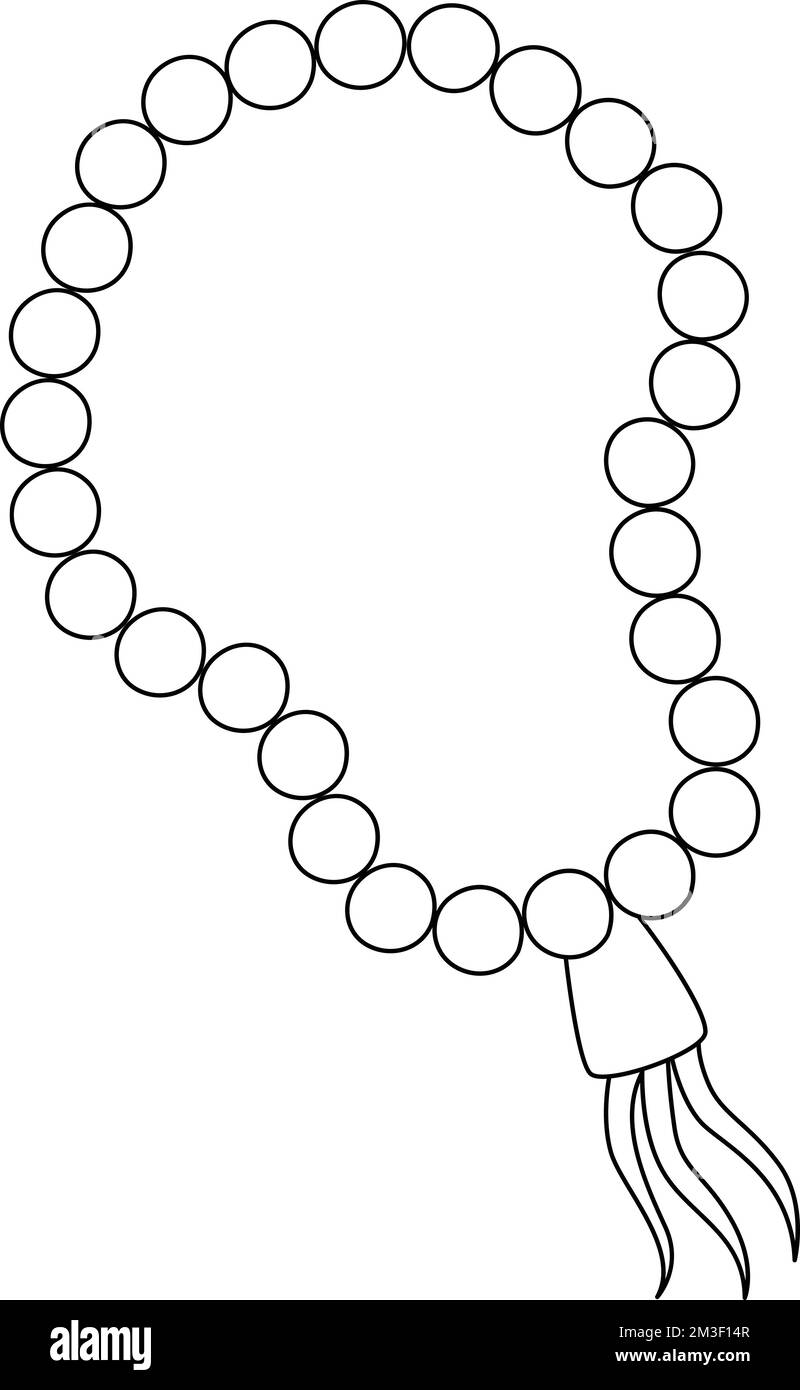 Muslim prayer beads black and white stock photos images