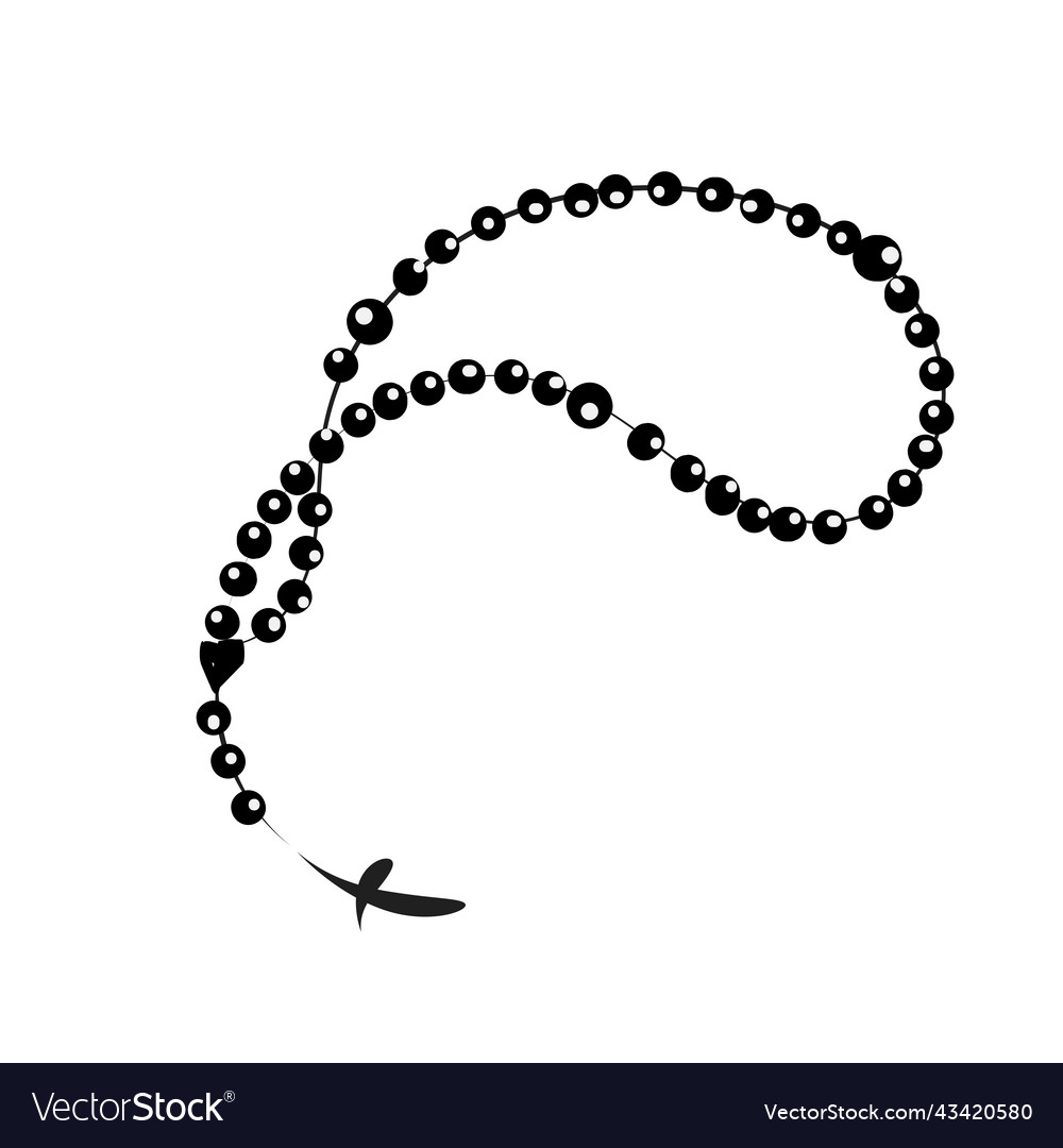 Praying tattoo rosary vector images