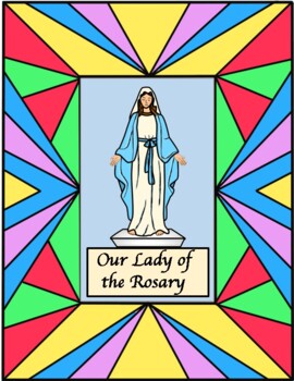 October feast of the holy rosary coloring pages and mini display posters