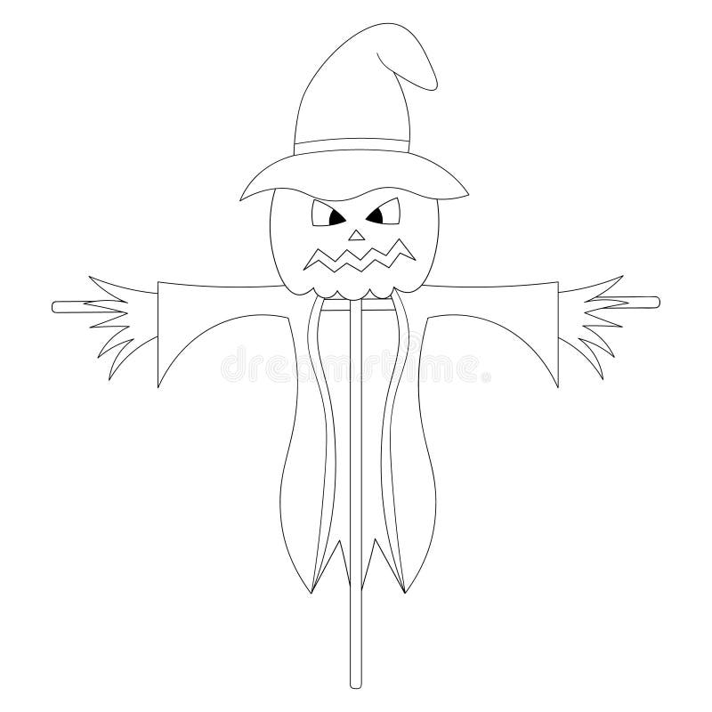 Scarecrow coloring stock illustrations â scarecrow coloring stock illustrations vectors clipart