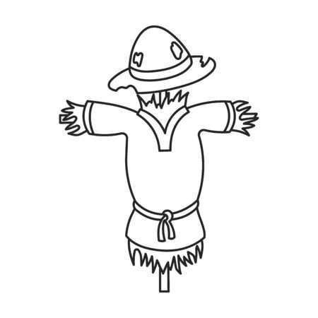 Scarecrow coloring page stock vector illustration and royalty free scarecrow coloring page clipart