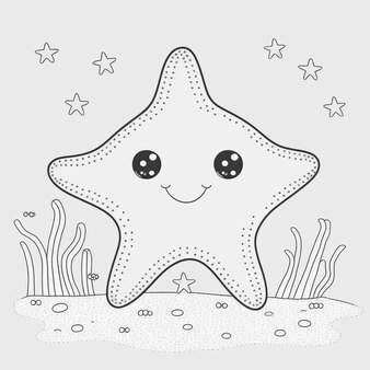 Page seashell hand drawn outline pictures