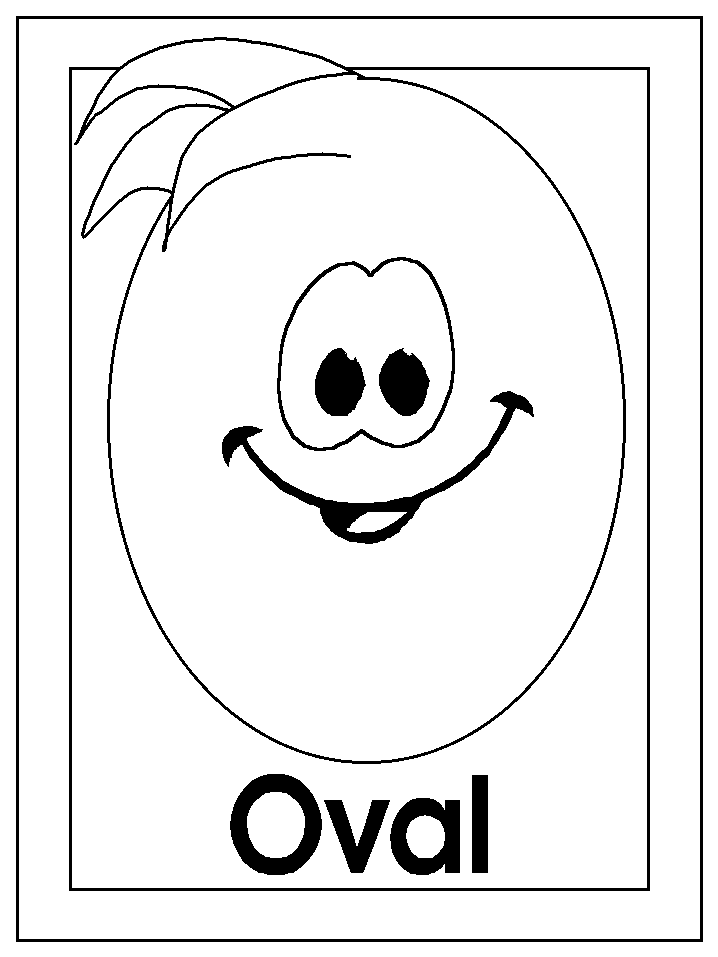 Oval coloring page crafts and worksheets for preschooltoddler and kindergarten