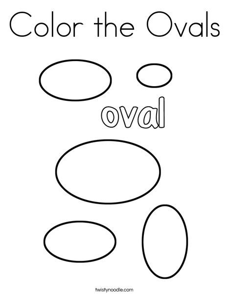 Color the ovals coloring page shape coloring pages shapes for kids shapes worksheet kindergarten