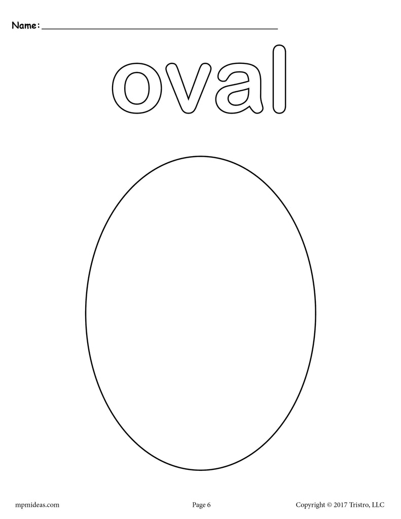 Oval coloring page