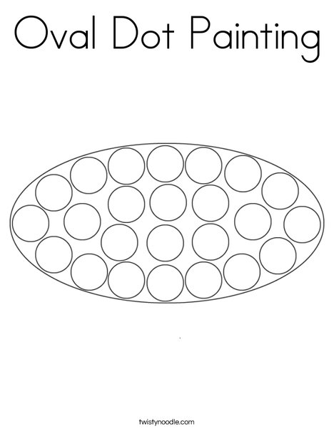 Oval dot painting coloring page