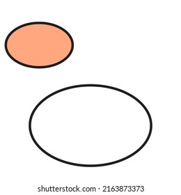 Oval shape coloring page illustration coloring stock vector royalty free