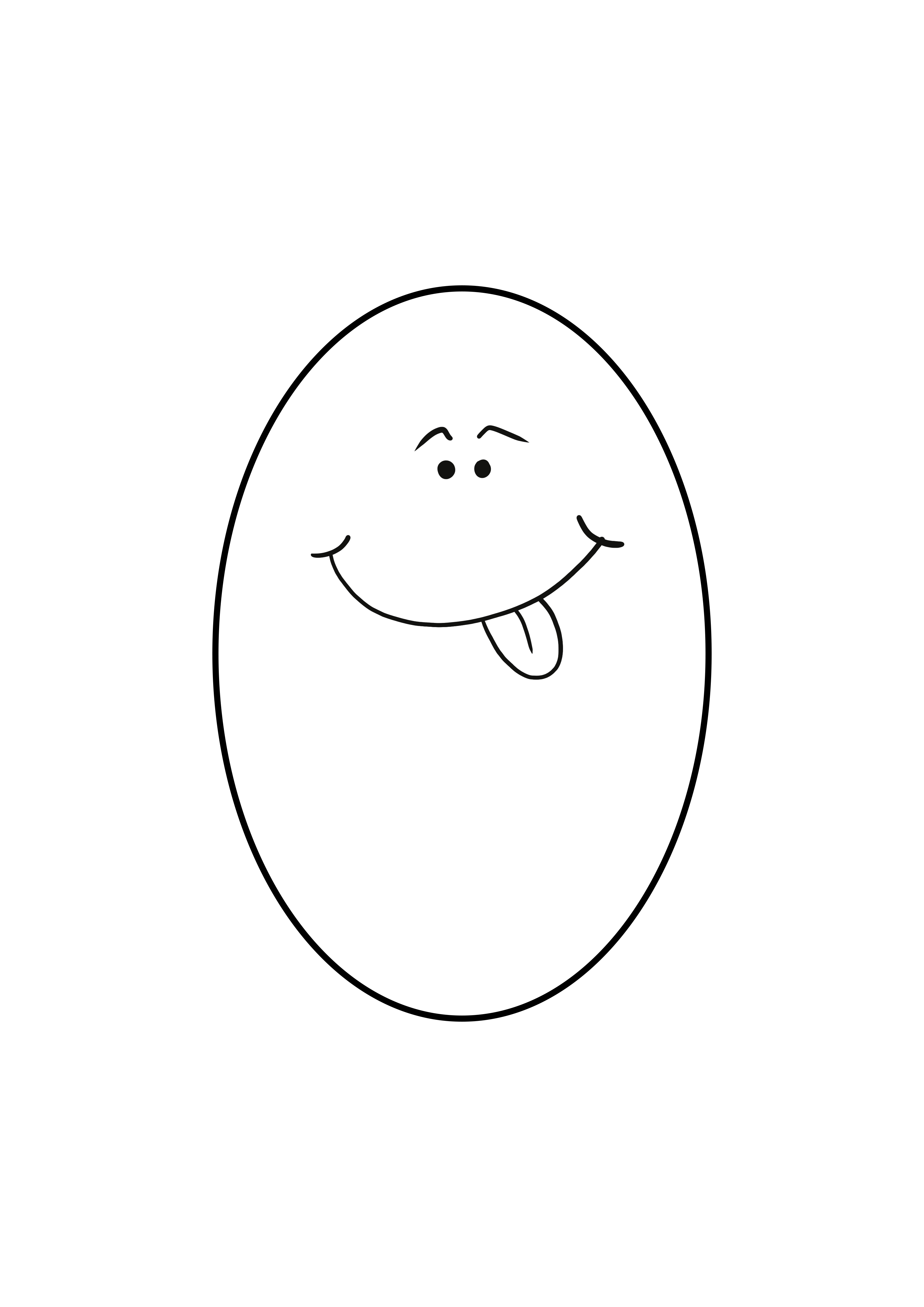 Oval color free printable