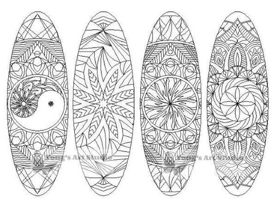 Printable mandala coloring bookmarks