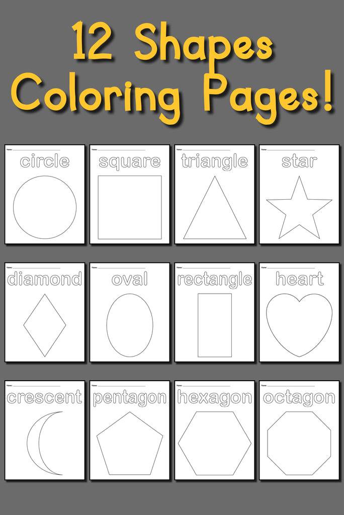 Shapes coloring pages â