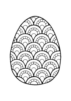Easter egg coloring pages zen doodle coloring sheets activity by mitaw