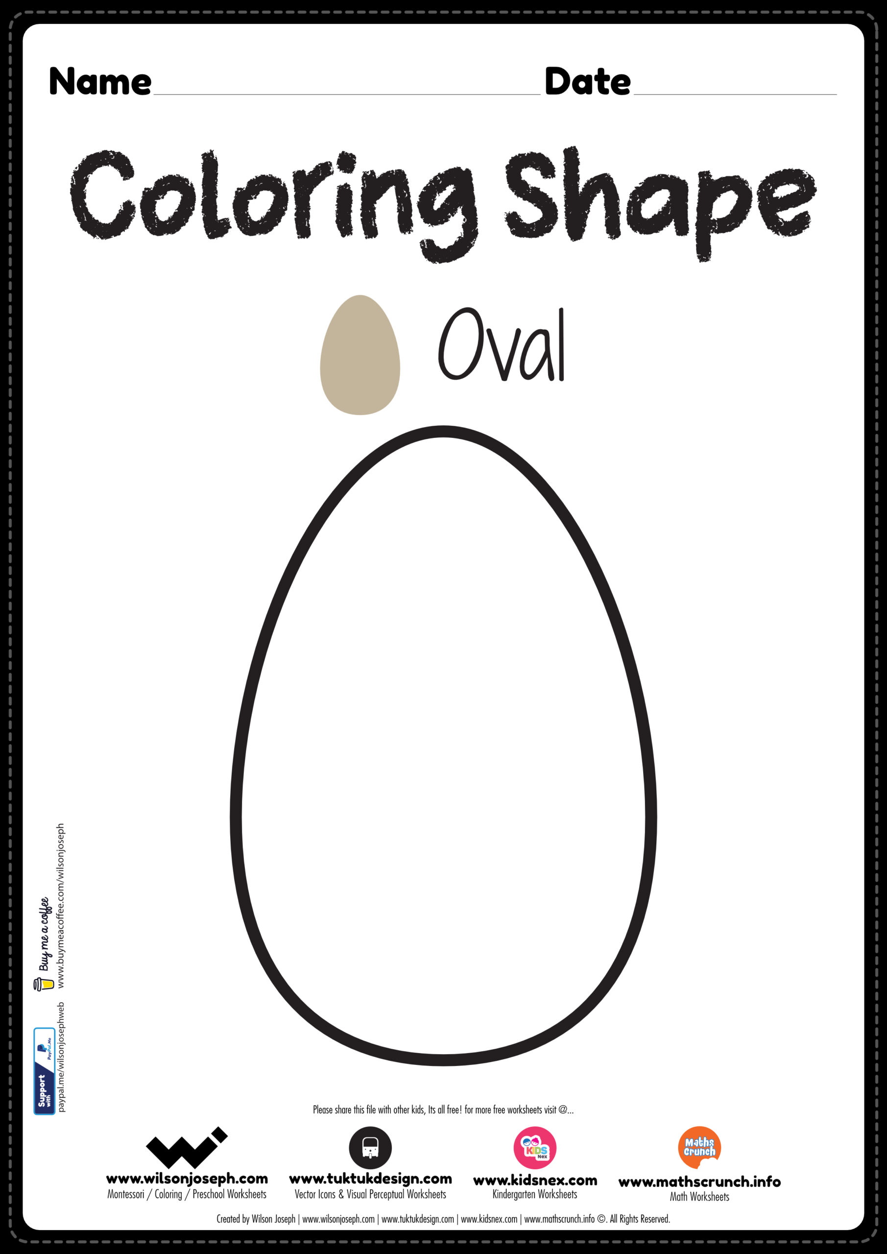 Oval coloring page