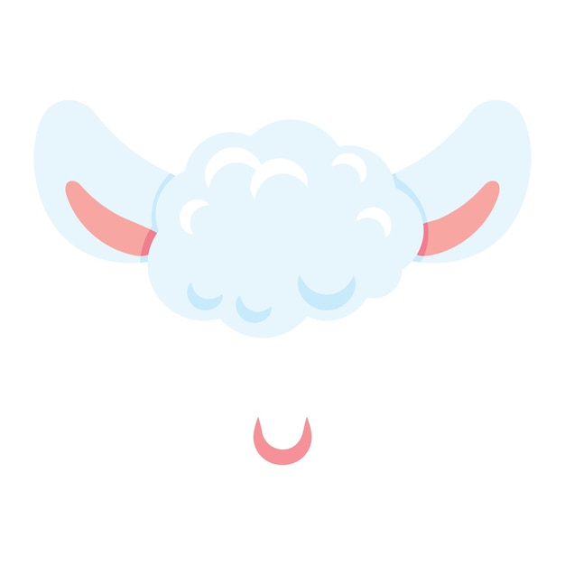 Premium vector sheep lamb ear color on a white background vector illustration