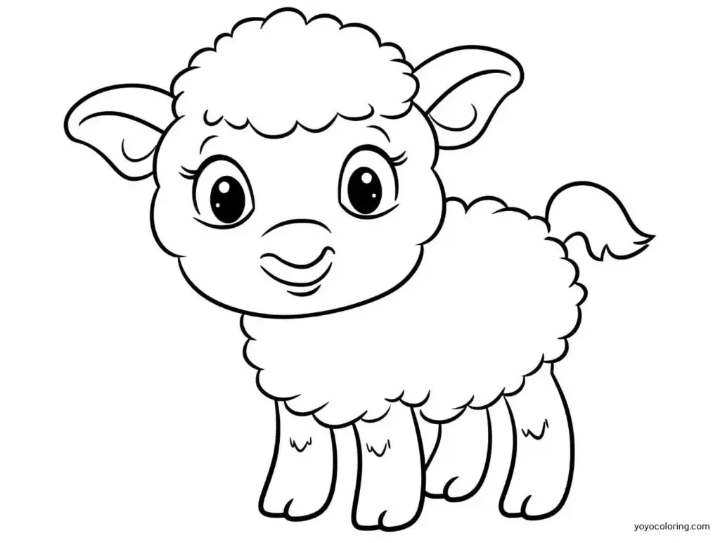 Sheep coloring pages á printable painting template