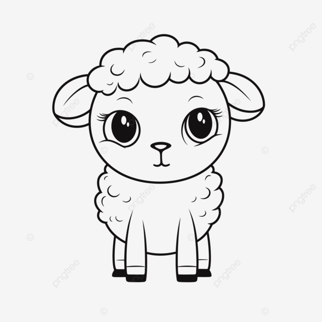 Cute baby sheep coloring pages outline sketch drawing vector baby drawing wing drawing ring drawing png and vector with transparent background for free download