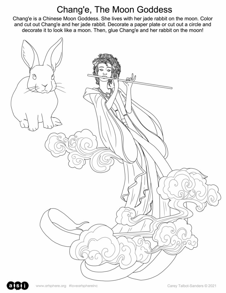 Change the chinese moon goddess handout art sphere inc