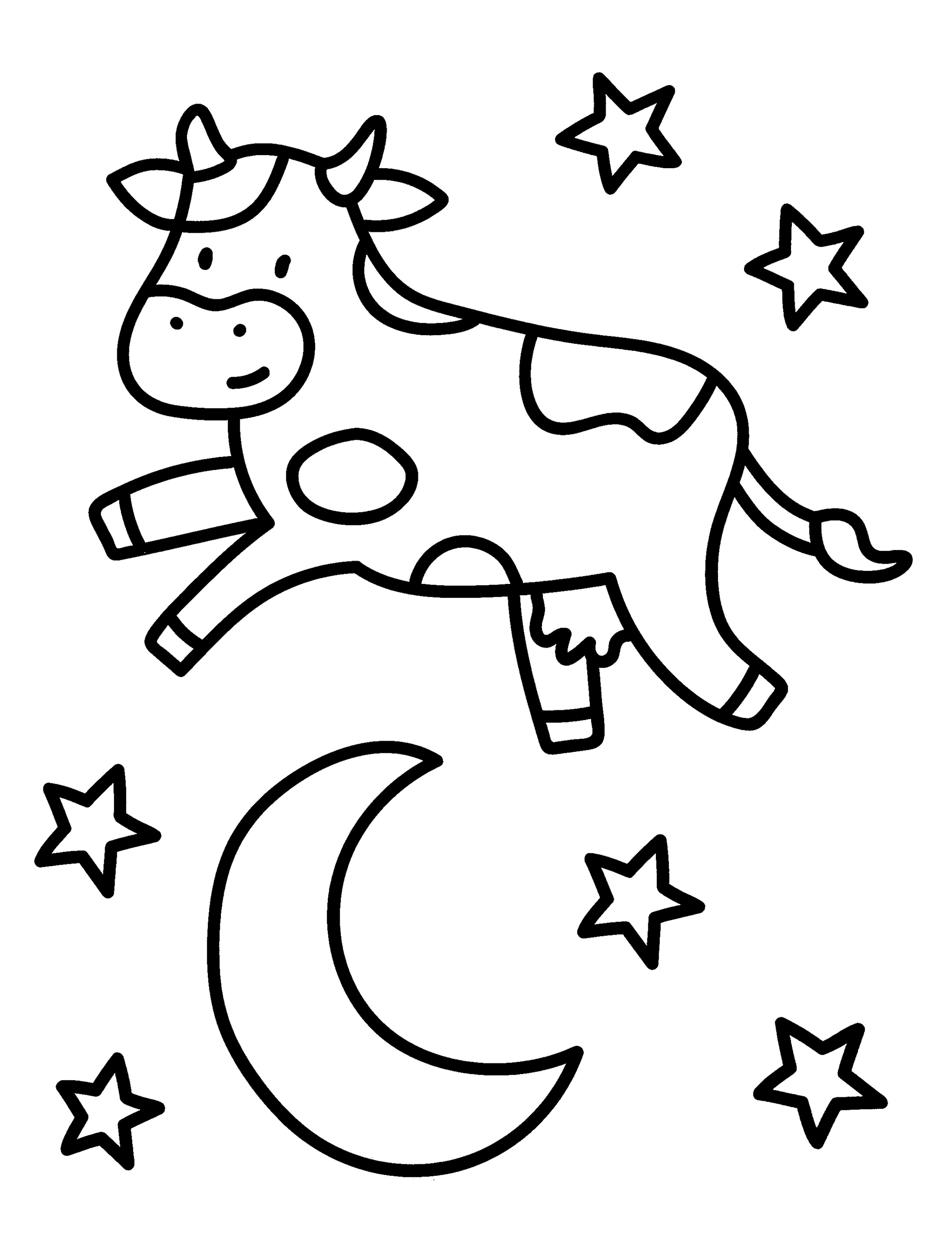Cow coloring page â kimmi the clown