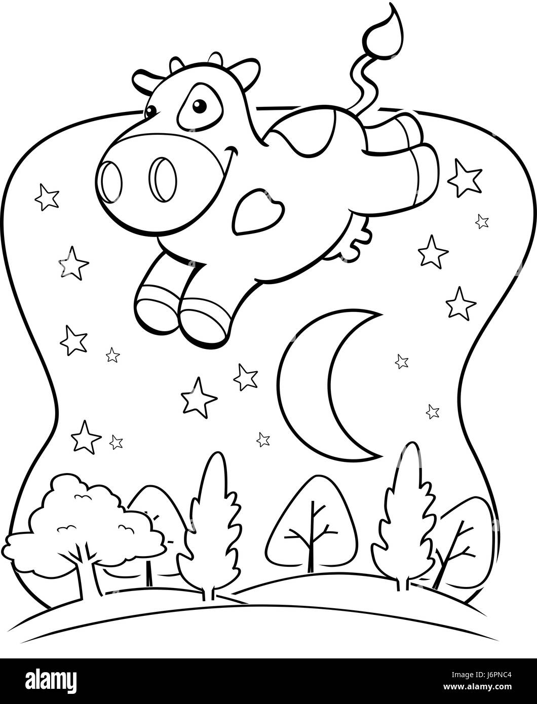 Cow jumping over the moon hi