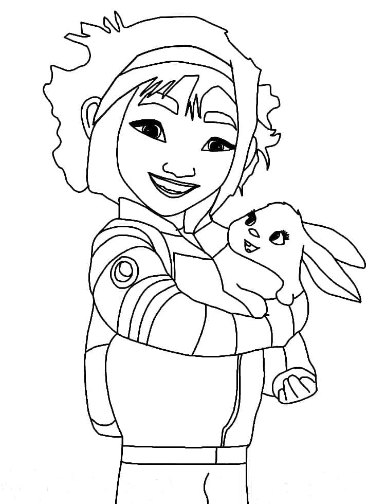 Fei fei from over the moon coloring page
