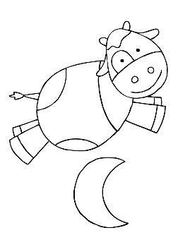 Cow jumping over moon coloring page sketch coloring page moon coloring pages cow coloring pages star coloring pages
