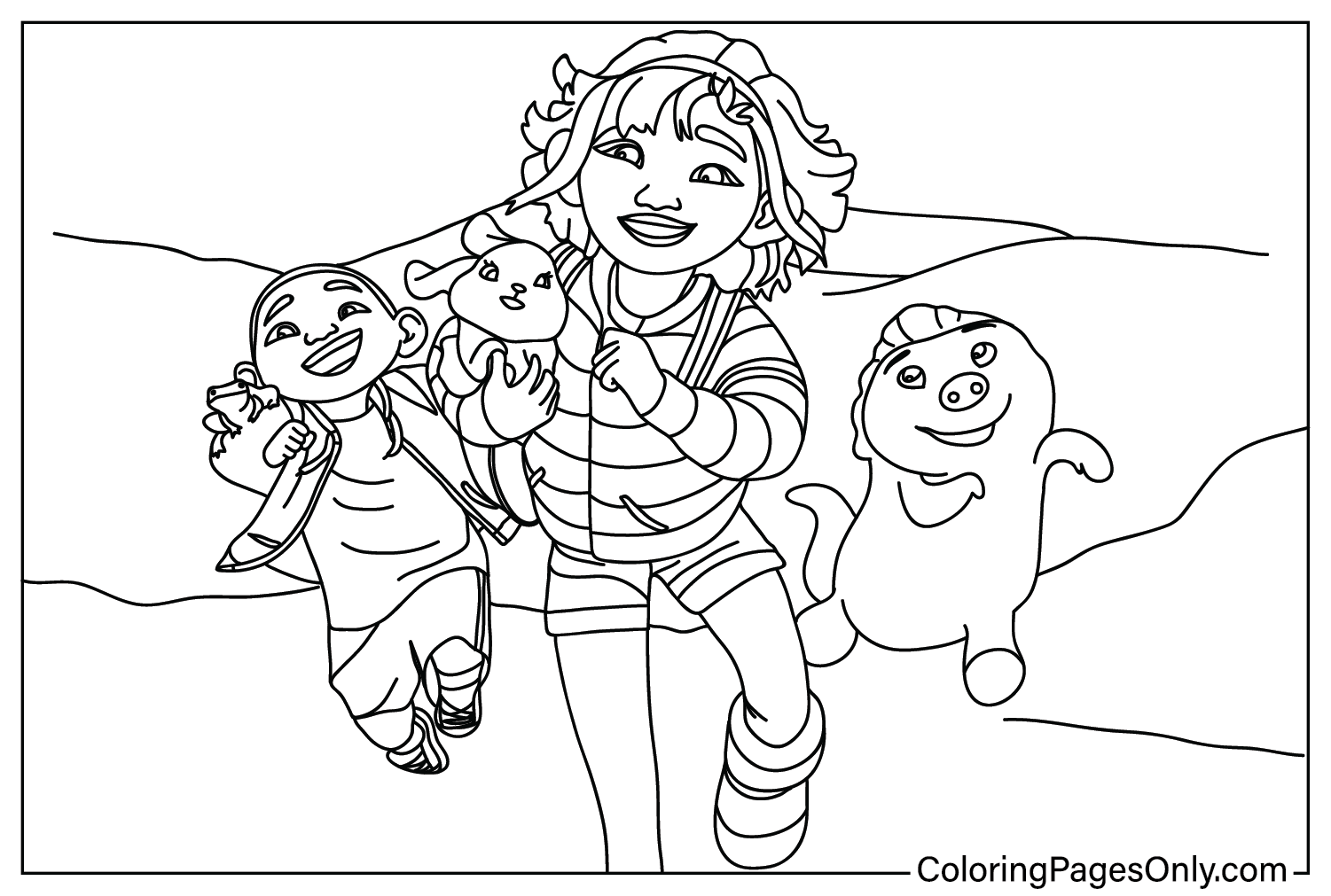 Over the moon coloring pages