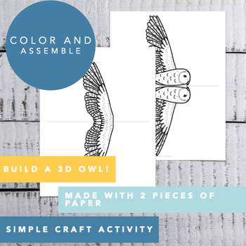 Owl craft âfall craft activity âowl coloring page âowl theme craft by draw calm