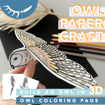 Owl craft âfall craft activity âowl coloring page âowl theme craft by draw calm